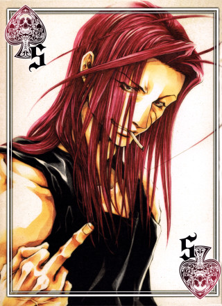 Red hair woman face piercings - tarot card free wallpaper
