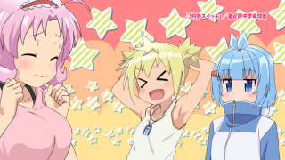 Three anime girls pink hair - pink hair free wallpaper