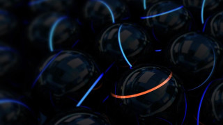 Black balls neon orange striped - cinema 4 d free wallpaper