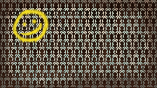 Yellow smiley face brown background 2 - lovecraftian free wallpaper