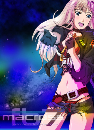 Woman long hair black jacket 8 - holding free wallpaper