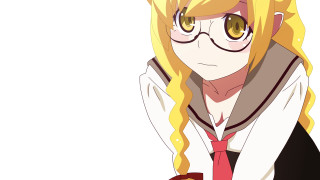Blonde girl glasses red tie - a red tie free wallpaper