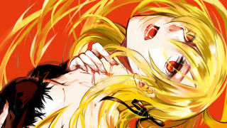 Blonde haired yandere anime portrait - neoexpressionism free wallpaper