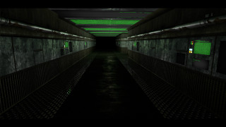 Dark tunnel green light end - the end of it free wallpaper
