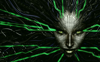 Face green blue lines eyes - line free wallpaper