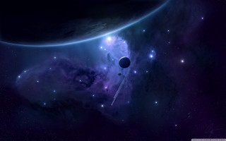 Space distant objects stars matte - a distant object in the foreground free wallpaper