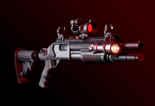 Gun red light barrel cobra - a gun free wallpaper