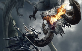 Dragon attack demon sword mouth - weta digital free wallpaper
