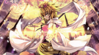Woman white dress sword yellow - a white dress holding free wallpaper
