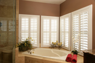 Bathroom large tub shower shutters - a bathroom free wallpaper
