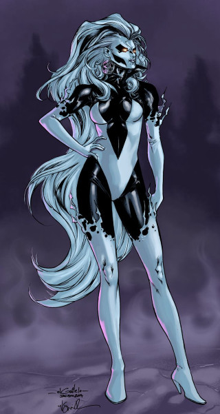 Woman cat suit long hair - furry free wallpaper