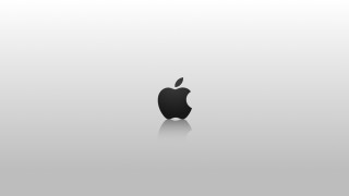 Apple logo white background reflection - a reflection free wallpaper