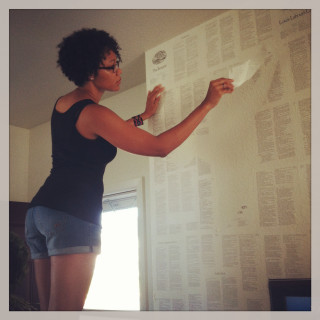 Woman paper wall words window - daphne allen free wallpaper