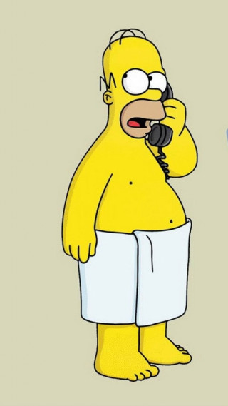 Cartoon character cell phone conversation - art informel free wallpaper