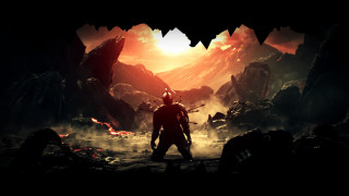 Man cave sword rock formation - a cave free wallpaper