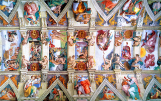 Large painting diverse people wall - renaissance oil painting free wallpaper