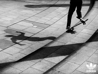Skateboard shadow checkered brick honeycomb - abstract illusionism free wallpaper