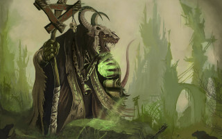 Man horned head cross shoulder - chris rahn free wallpaper