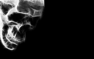 Skull long tail black background 2 - a skull free wallpaper