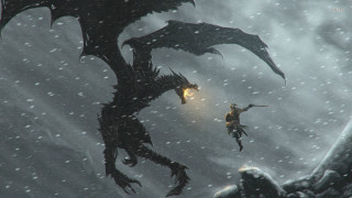 Man riding dragon snow light - dragon art free wallpaper