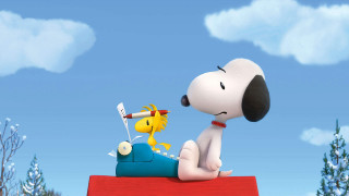 Cartoon dog playing bench snow - charles schulz free wallpaper