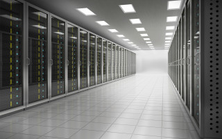 Long hallway servers recessed lights - unreal engine 5 free wallpaper