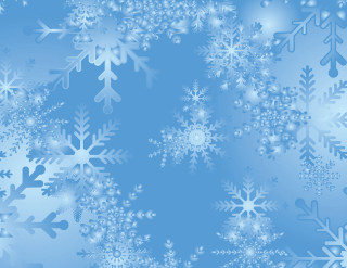 Blue background snowflakes pattern bottom - snow free wallpaper