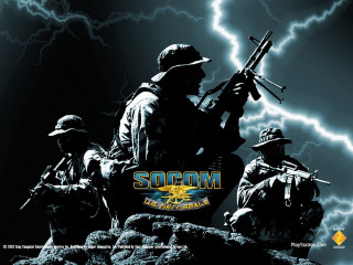 Soldiers mountain lightning storm clouds - behind them free wallpaper