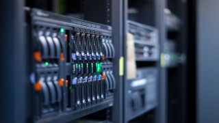 Servers colored lights black walls - colored free wallpaper