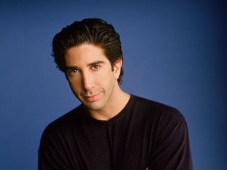 Man black shirt blue background 2 - clifford ross free wallpaper