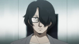 Man glasses gray shirt staring - glass free wallpaper