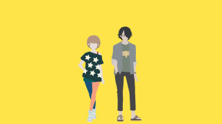 Couple people face masks yellow - aimitsu free wallpaper
