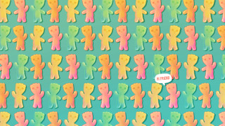 Colorful teddy bears not touch - fructose free wallpaper