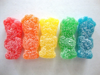 Gummy bears white tablecloth tabletop - top free wallpaper