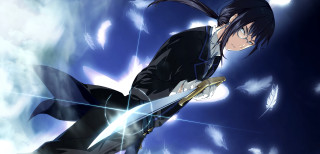Man suit sword flying feathers - a man in a suit holding free wallpaper