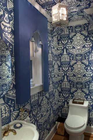 Bathroom blue white wallpaper toilet - a bathroom free wallpaper
