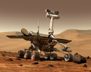 Mars rover desert camera image - pathfinder free wallpaper