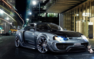 Car parked night teddy bear - the ground next free wallpaper