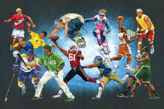 Sports group people playing ball - the other hand free wallpaper