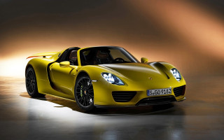 Yellow sports car spotlight dark 2 - a yellow sports car free wallpaper