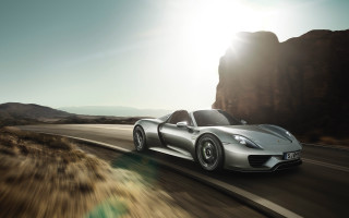 Silver sports car mountain road 7 - a silver sports car free wallpaper for desktop