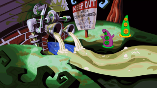 Cartoon scene sign water background - game art free wallpaper