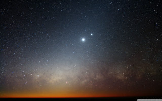 Night sky orange glow blue - orange glow free wallpaper