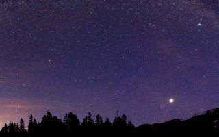 Night sky bright moon stars - a purple sky free wallpaper