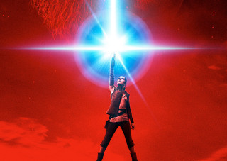 Woman light saber red background - a woman holding free wallpaper