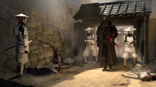 Group people room stone wall - craig mullins free wallpaper