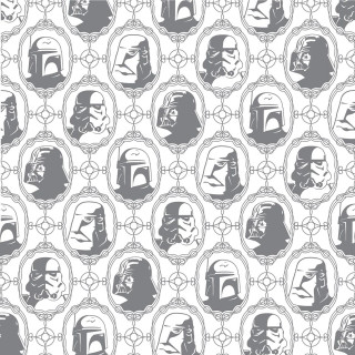 Star wars characters pattern white - war free wallpaper