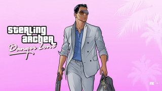 Man suit sunglasses bag gun - serial art free wallpaper