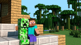 Man woman minecraft wall trees - a man and a woman free wallpaper