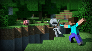 Man blue purple minecraft dog - a dog free wallpaper